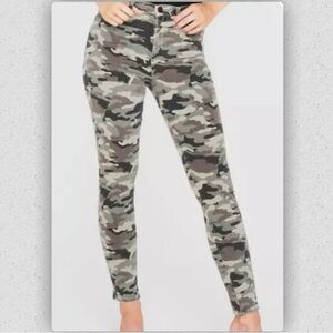 WHBM Camo Print High-Waisted Skinny Pants